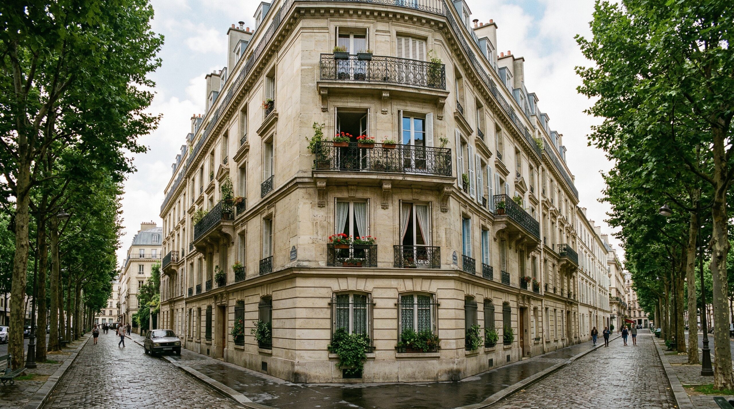 Immeuble résidentiel français élégant, symbole d'une résidence principale pouvant devenir location encadrée sous conditions PTZ