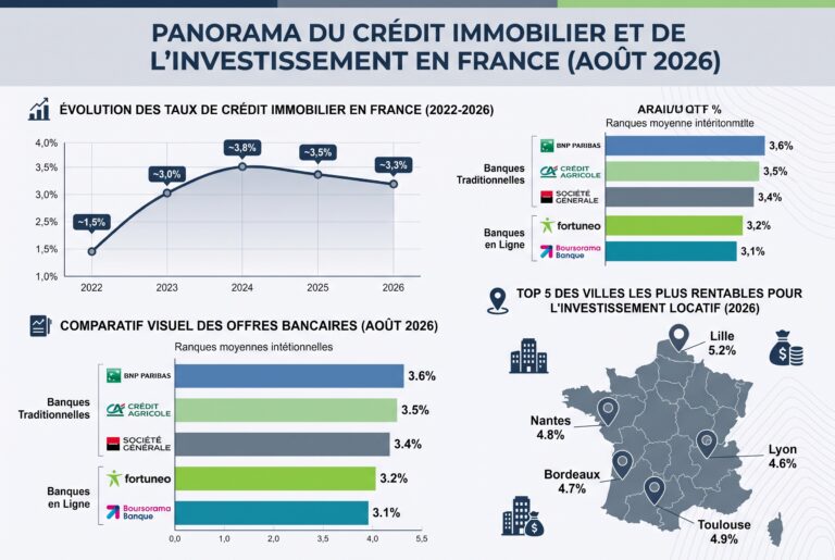 Taux de crédit immobilier en août 2026 : Évolution, impact sur la rentabilité locative et stratégies pour négocier comme un pro